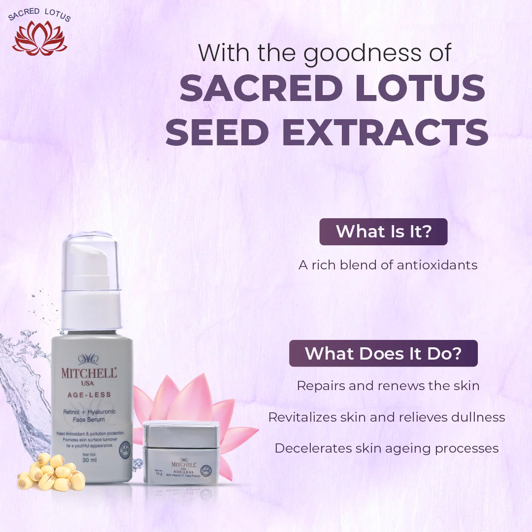 Ageless ANTI-AGING VIT A? + HA + VIT C REGIMEN (Serum + Powder) Mitchell Brands - Mitchell Brands - Skin Lightening, Skin Brightening, Fade Dark Spots, Shea Butter, Hair Growth Products