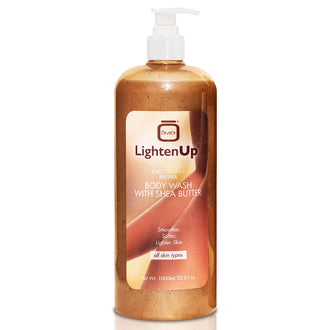 Omic LightenUp PLUS Exfoliating Papaya Body Wash with Shea Butter - 1000ml / 33.81 Oz LightenUp - Mitchell Brands - Skin Lightening, Skin Brightening, Fade Dark Spots, Shea Butter, Hair Growth Products