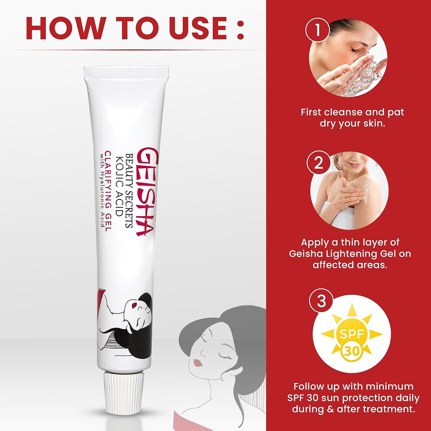 Geisha Clarifying Gel 30ml Mitchell Brands - Mitchell Brands - Skin Lightening, Skin Brightening, Fade Dark Spots, Shea Butter, Hair Growth Products