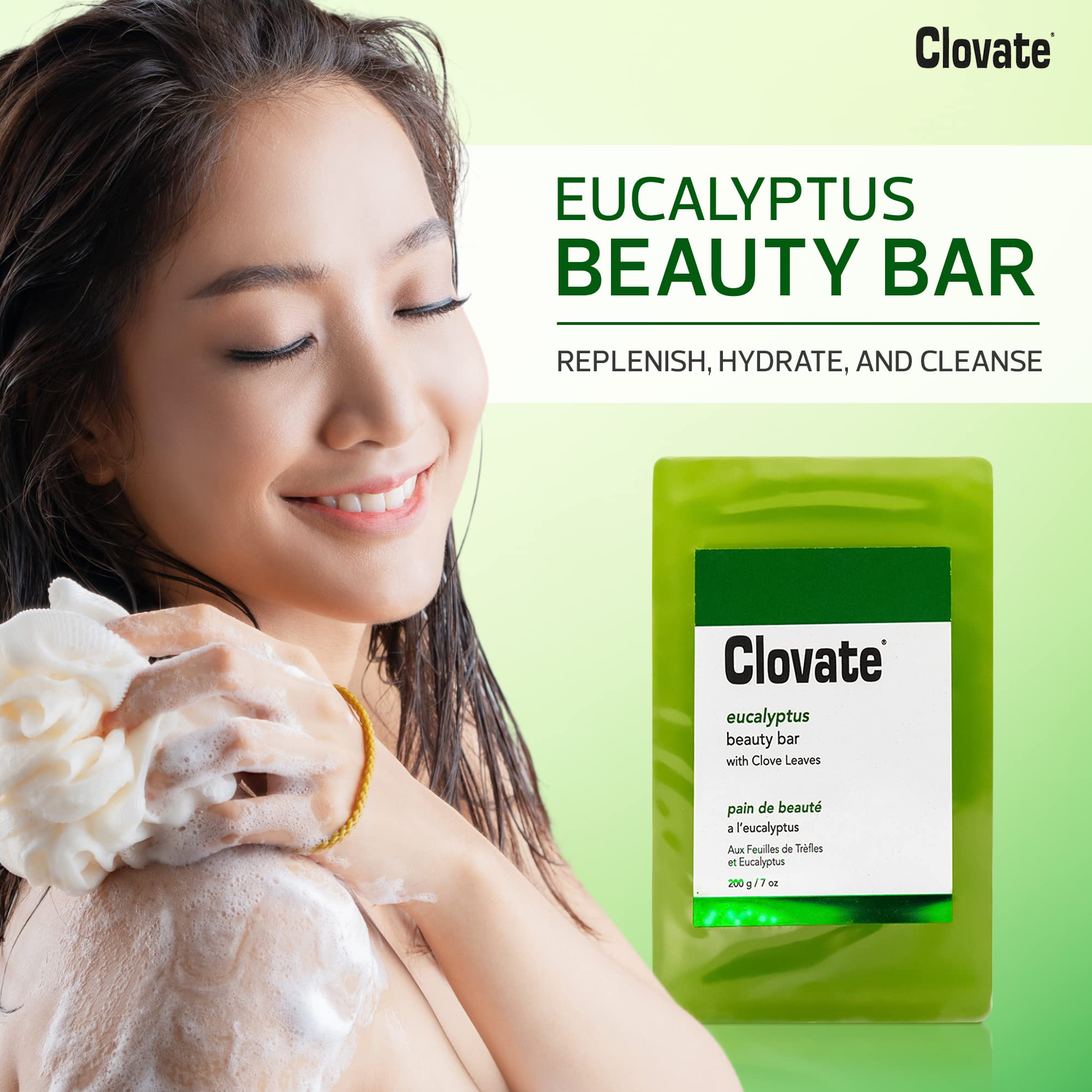 Clovate Eucalyptus Beauty Bar 200g Mitchell Brands - Mitchell Brands - Skin Lightening, Skin Brightening, Fade Dark Spots, Shea Butter, Hair Growth Products