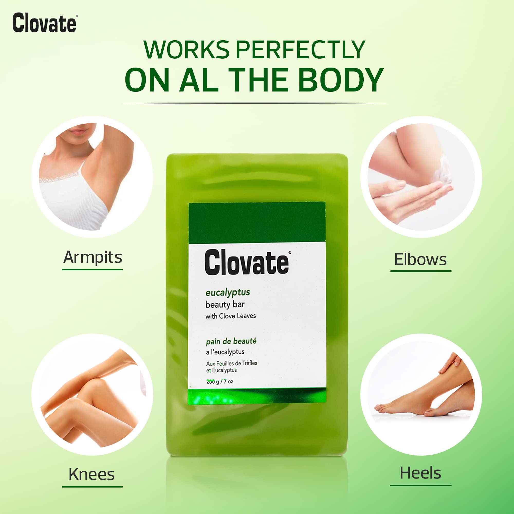 Clovate Eucalyptus Beauty Bar 200g Mitchell Brands - Mitchell Brands - Skin Lightening, Skin Brightening, Fade Dark Spots, Shea Butter, Hair Growth Products