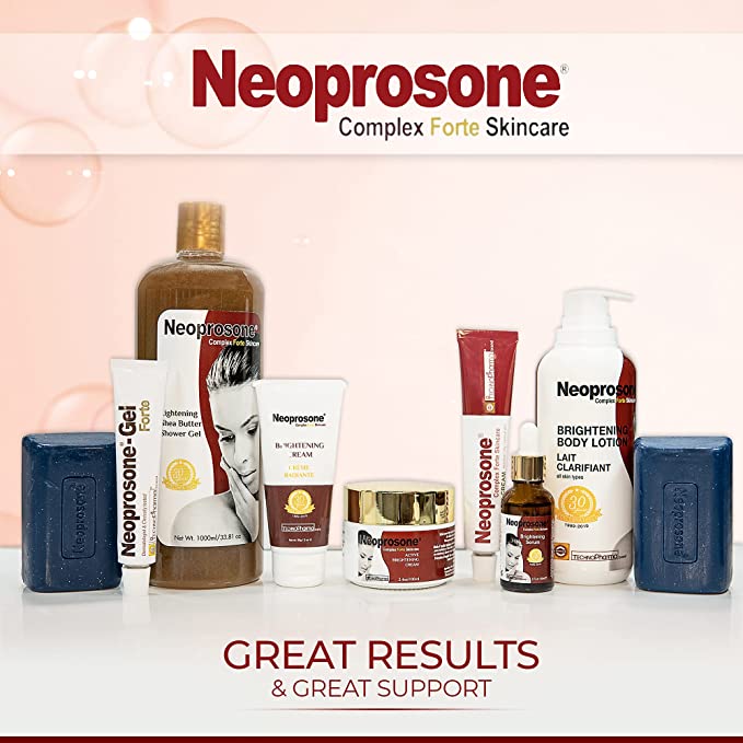 Neoprosone Skin Brightening Soap - 200g / 7.1 oz Neoprosone Technopharma - Mitchell Brands - Skin Lightening, Skin Brightening, Fade Dark Spots, Shea Butter, Hair Growth Products