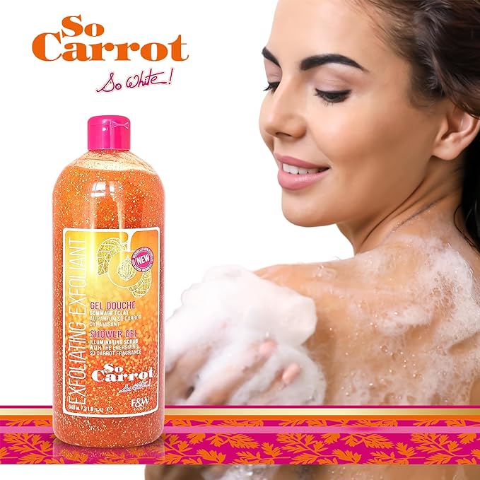 Fair & White So Carrot Exfoliating Shower Gel 940ml Fair & White So Carrot NEW - Mitchell Brands - Skin Lightening, Skin Brightening, Fade Dark Spots, Shea Butter, Hair Growth Products