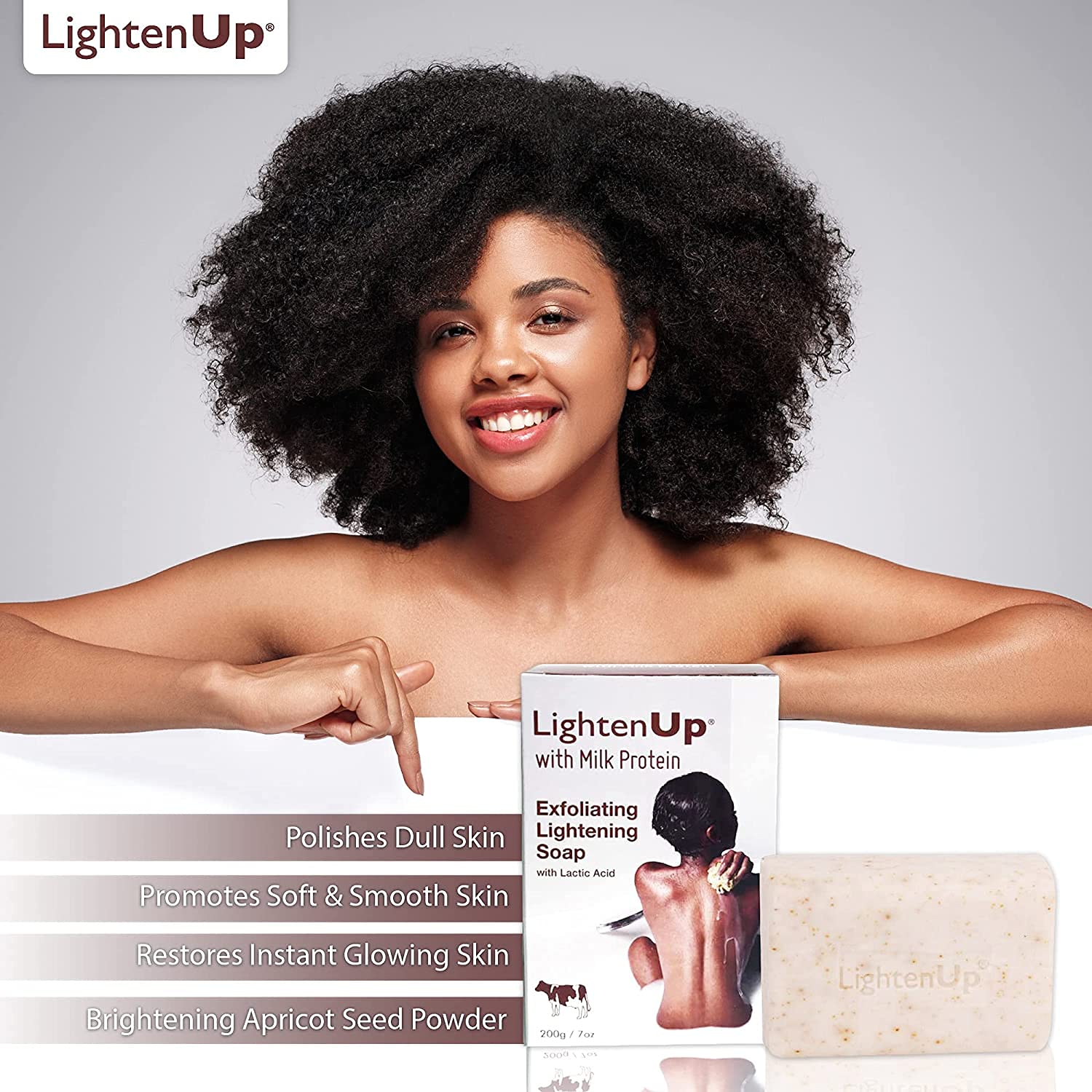 LightenUp Milk Protein Exfoliating Soap