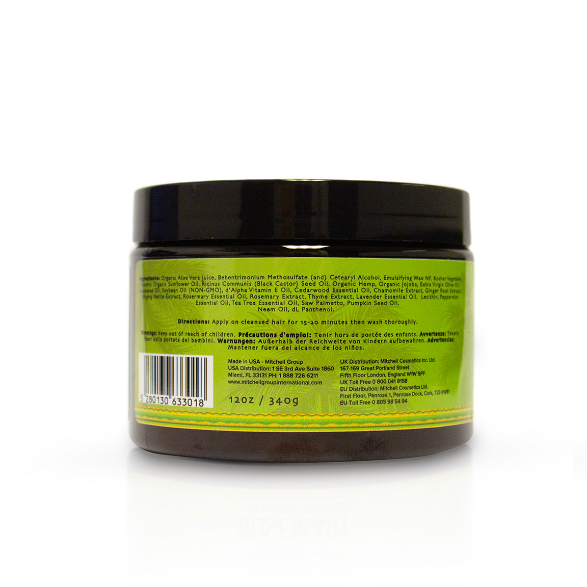 Jamaican Amber Jamaican Castor Oil & Romero Hair Mask 12 oz/354 ml Mitchell Brands - Mitchell Brands - Skin Lightening, Skin Brightening, Fade Dark Spots, Shea Butter, Hair Growth Products