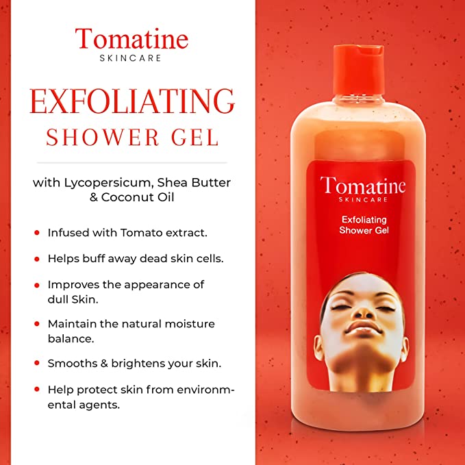 Tomatine Exfoliating Shower Gel 1000ml Mitchell Brands - Mitchell Brands - Skin Lightening, Skin Brightening, Fade Dark Spots, Shea Butter, Hair Growth Products