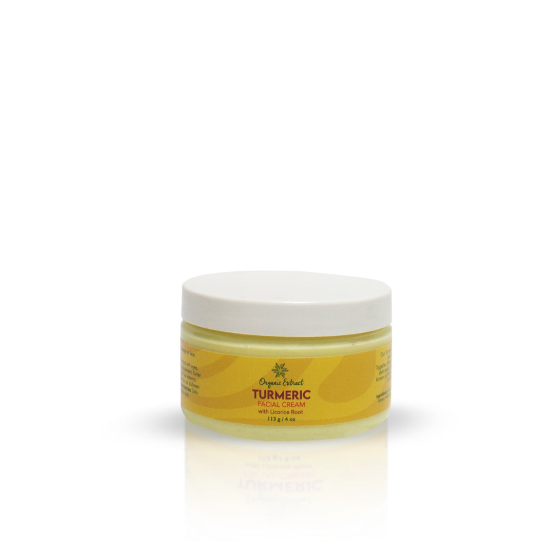 Organic Extract Turmeric Face Cream Jar 4oz Mitchell Brands - Mitchell Brands - Skin Lightening, Skin Brightening, Fade Dark Spots, Shea Butter, Hair Growth Products