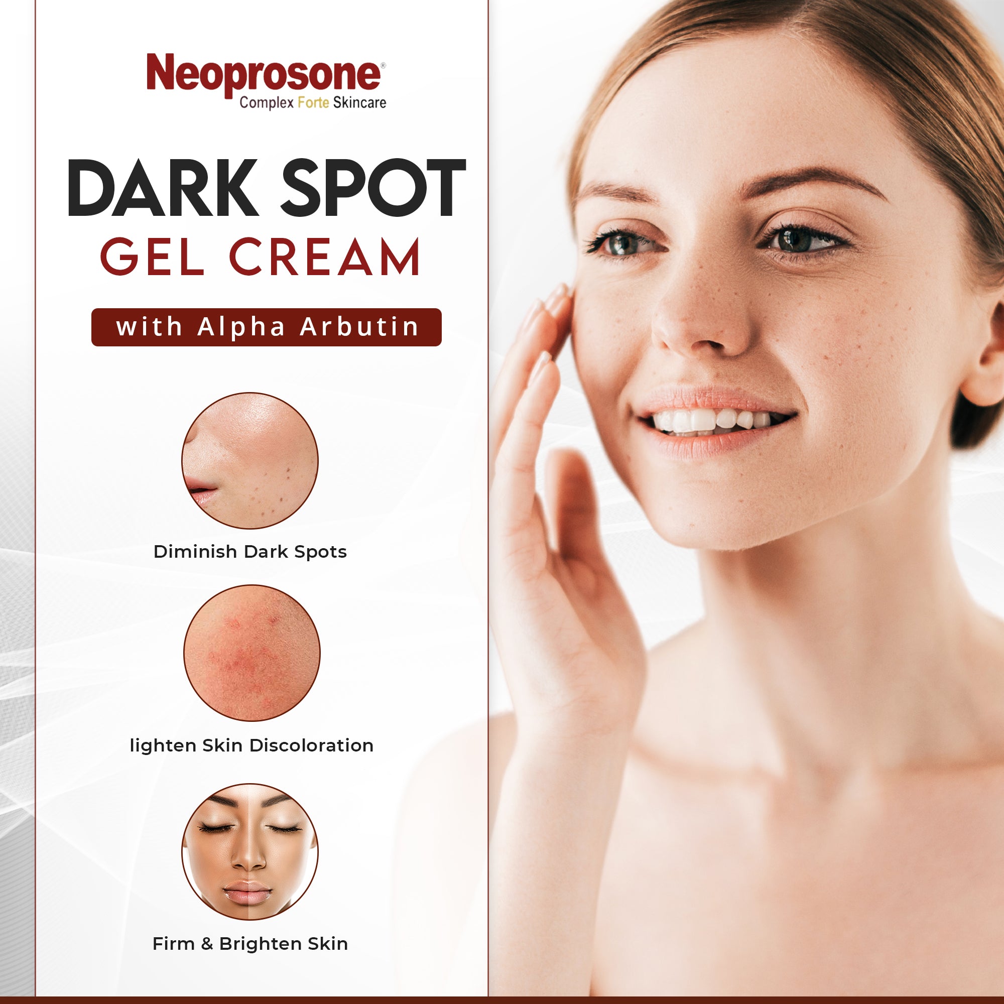 Neoprosone Dark Spot Remover Gel Cream - 1 Fl oz / 30ml Mitchell Brands - Mitchell Brands - Skin Lightening, Skin Brightening, Fade Dark Spots, Shea Butter, Hair Growth Products