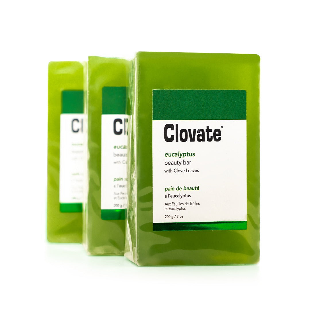 Clovate Eucalyptus Beauty Bar 200g Pack of Three Mitchell Brands - Mitchell Brands - Skin Lightening, Skin Brightening, Fade Dark Spots, Shea Butter, Hair Growth Products