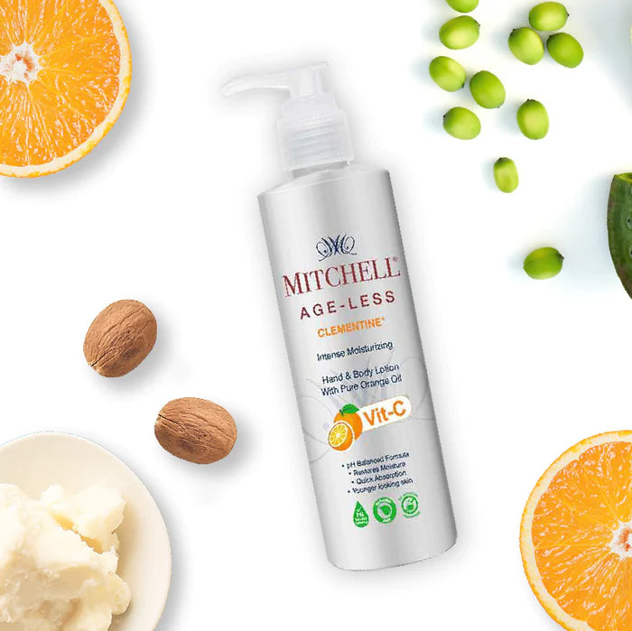 Ageless Clementine Hand & Body Lotion Intense Moisturizing - With Pure Orange Oil - 200ml Mitchell Group USA, LLC - Mitchell Brands - Skin Lightening, Skin Brightening, Fade Dark Spots, Shea Butter, Hair Growth Products