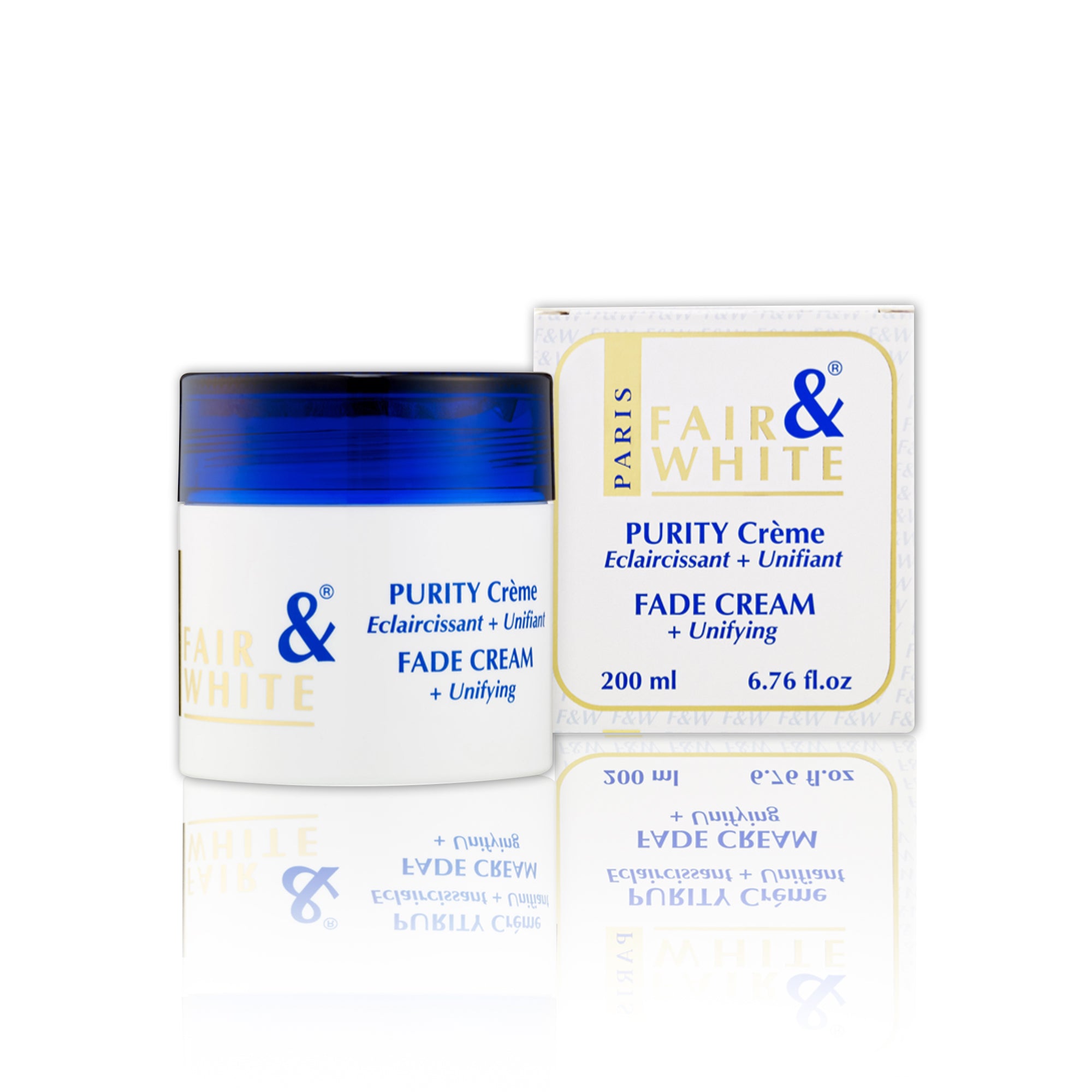 Fair & White Original Purity-Fade Cream - Even Skin Tone - 200ml / 6.76 fl oz Fair & White Original - Mitchell Brands - Skin Lightening, Skin Brightening, Fade Dark Spots, Shea Butter, Hair Growth Products